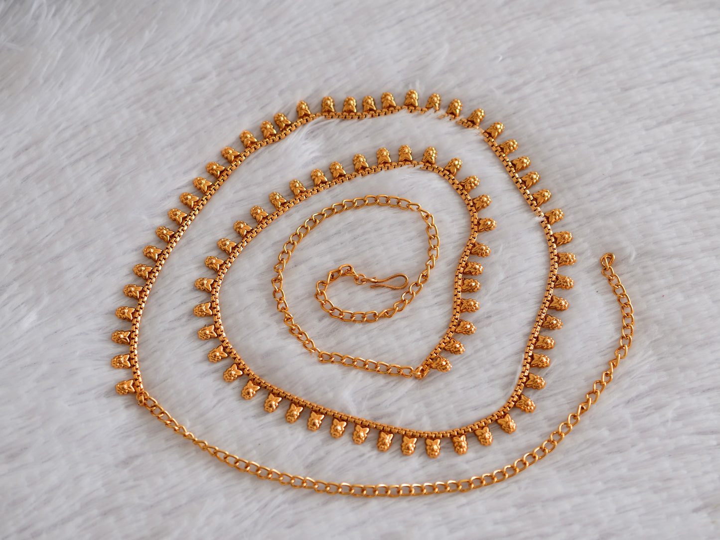 Antique gold tone hip/waist chain dj-52675