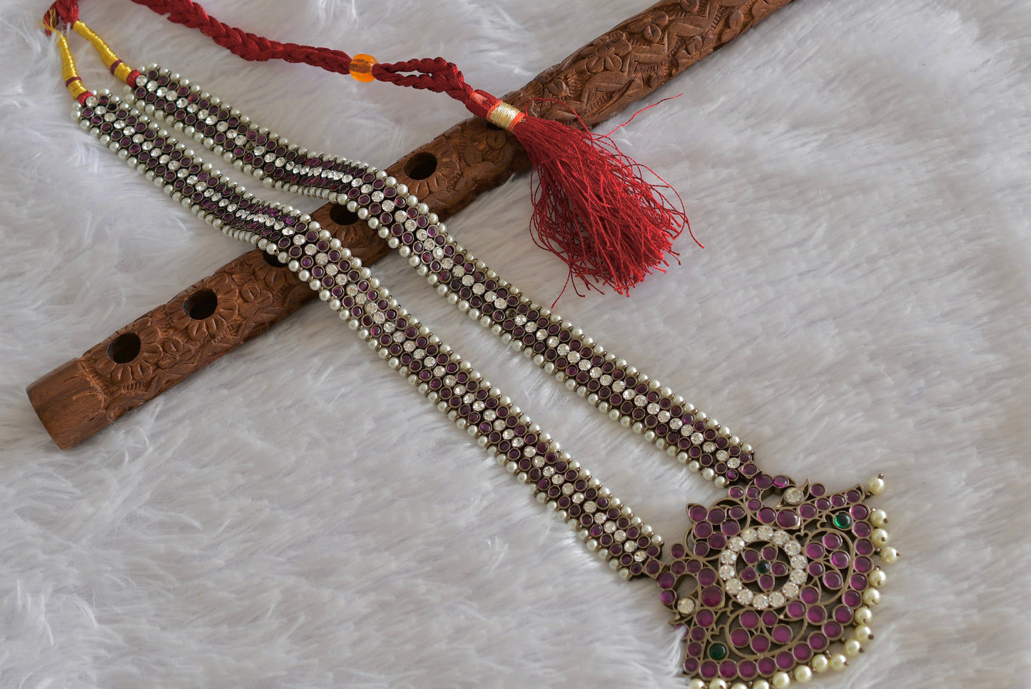 Black finish AD precious kemp pearl peacock haar Dj-52299