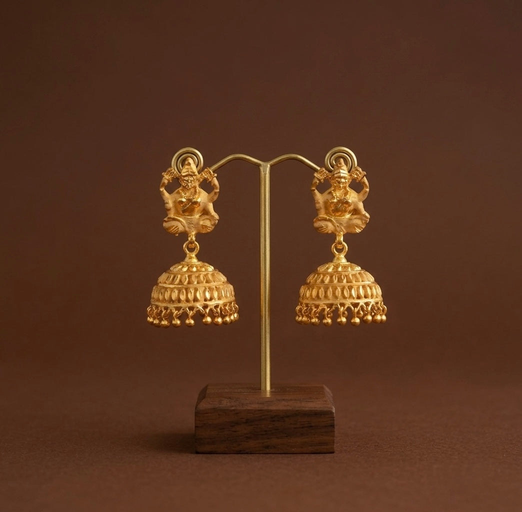 Gold tone Lakshmi jhumkka dj-20119