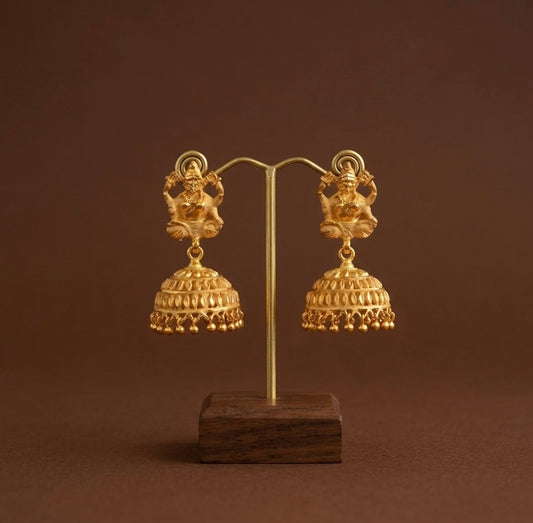 Gold tone Lakshmi jhumkka dj-20119