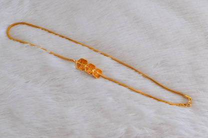 Gold tone 24 inches jhumkka style mugappu chain Dj-53314