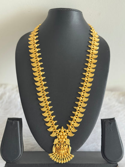 Matte gold tone kerala style mango lakshmi short haar dj-51624