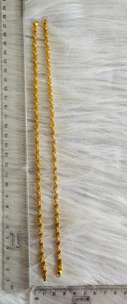 Matte Gold tone 10.5 inches anklets dj-51308