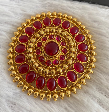 Antique gold tone pink hair jewel dj-52952