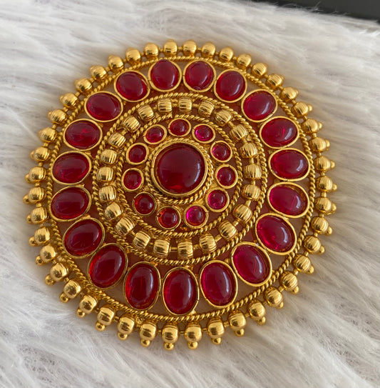 Antique gold tone pink hair jewel dj-52952