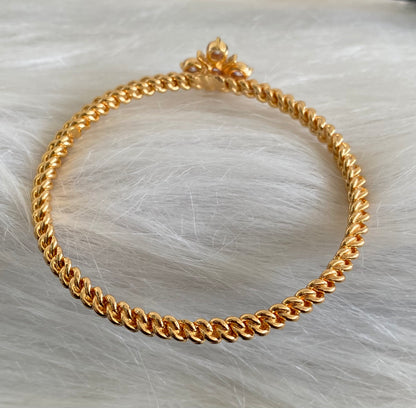 Gold tone AD white stone kada/bangle(2.4) Dj-53875