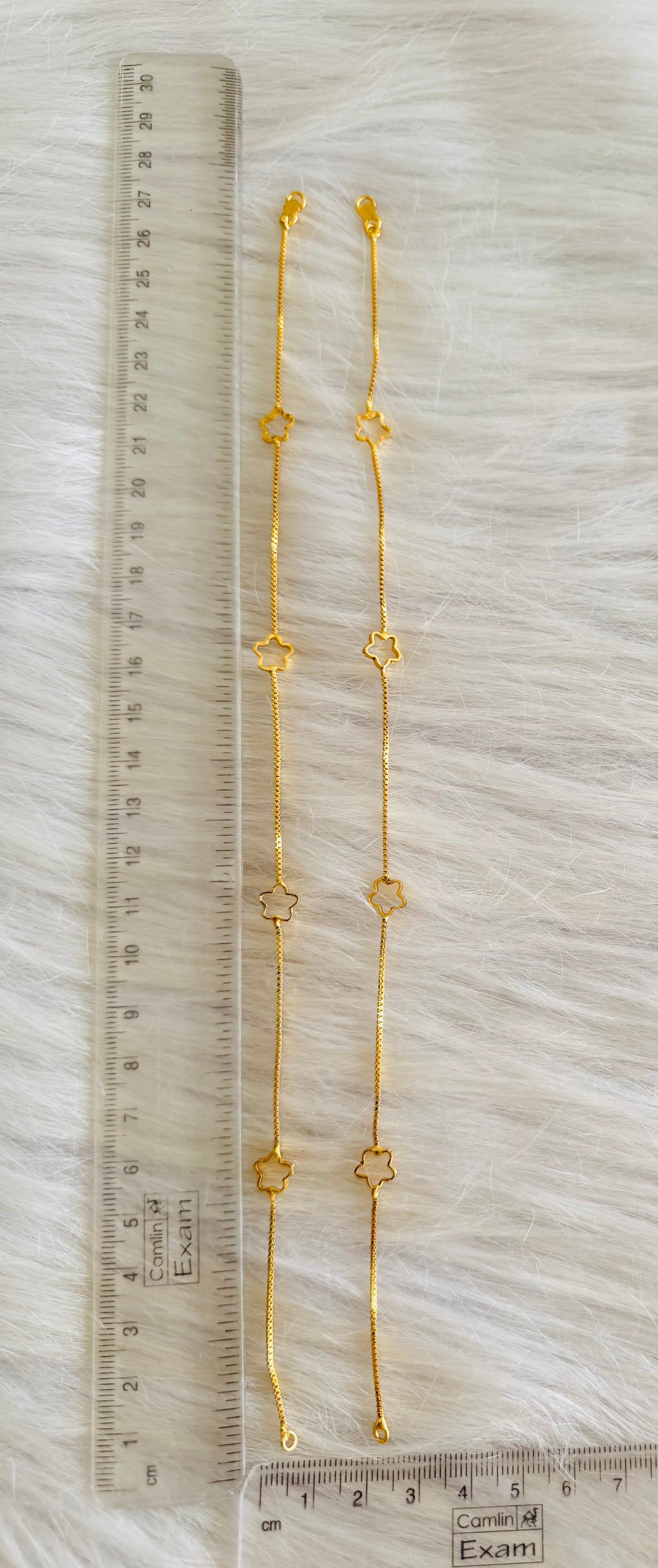 Gold tone 10.5 inches star anklets dj-51298