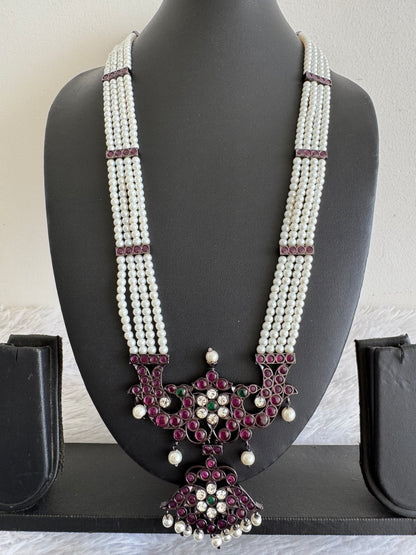 Black finish AD precious kemp pearl peacock haar Dj-52303