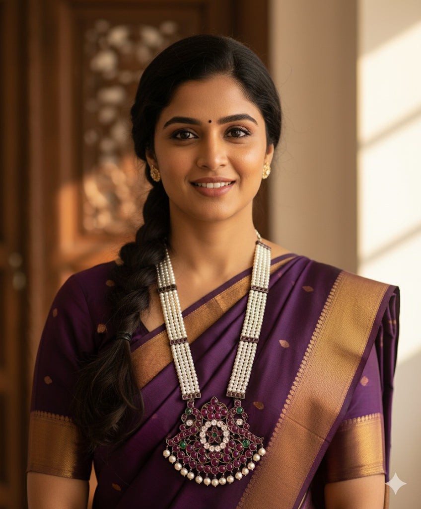 Black finish AD precious kemp pearl peacock haar Dj-52301