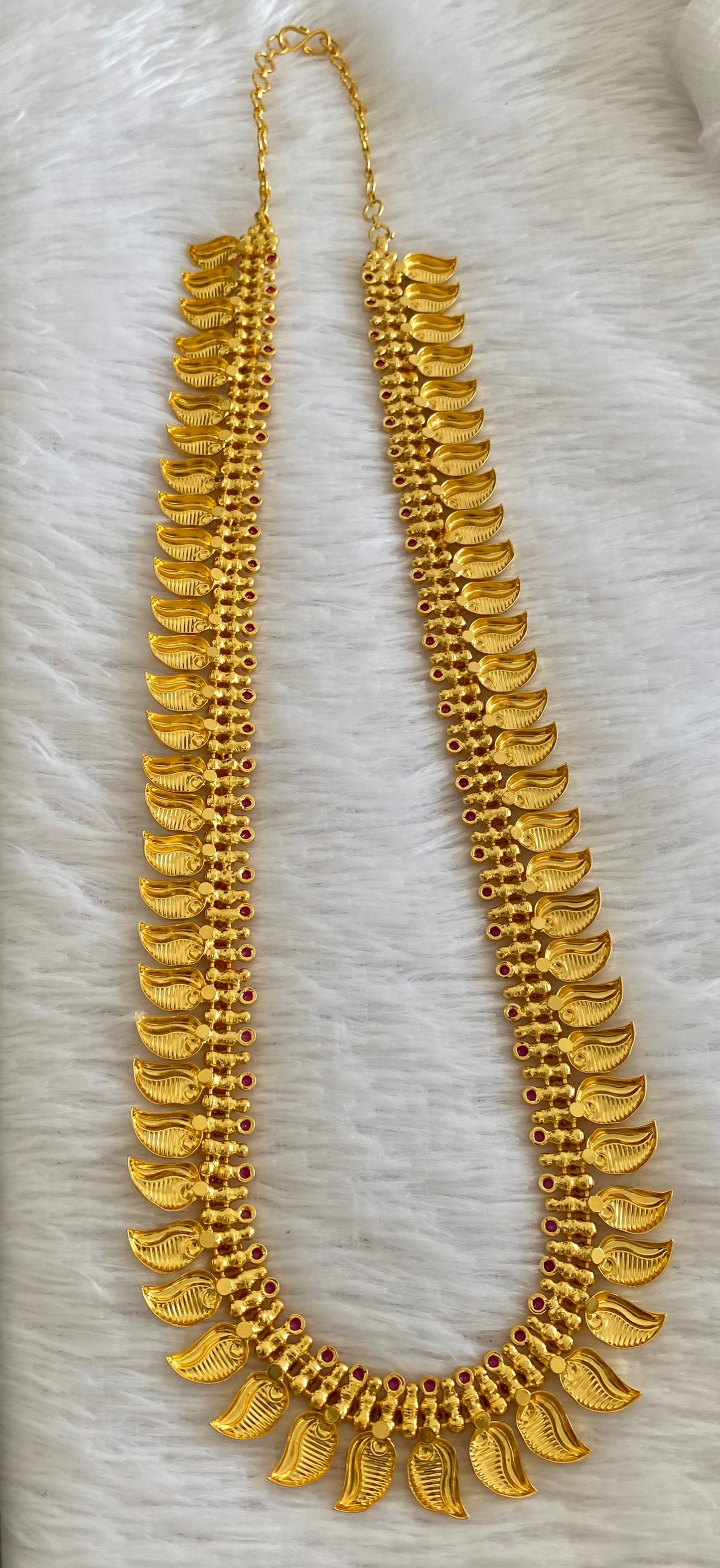 Gold tone pink stone mango haar dj-53169