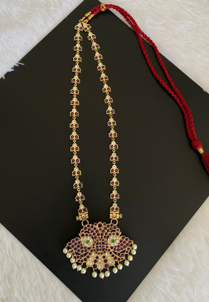 Gold tone precious kemp-white-green pearl ganda berunda haar dj-53361