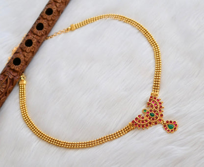 Gold tone kemp-green kid’s hip chain dj-40270