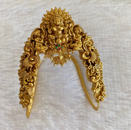 Antique gold tone  pearl flower lakshmi vanki/bajuband dj-53005