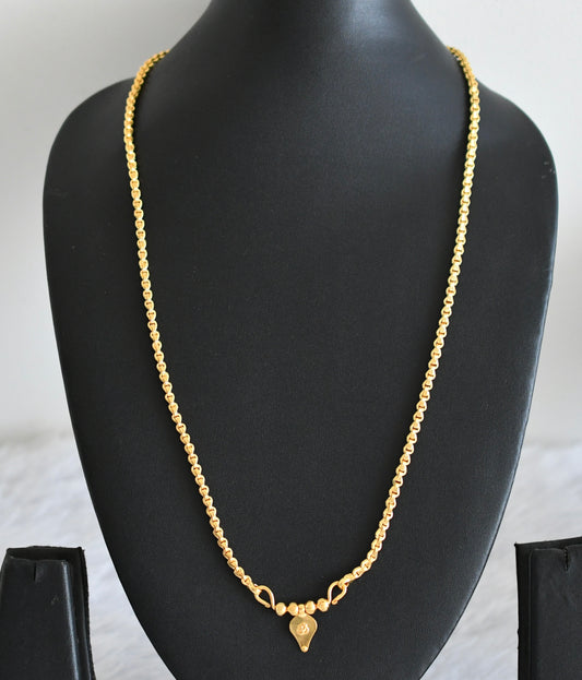 Gold tone chian with om pendant dj-53098