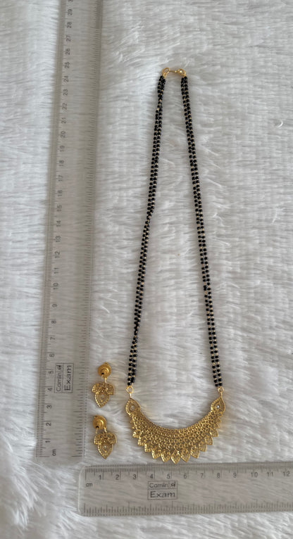 Two tone cz white stone 18 inches mangalsutra set dj-52064