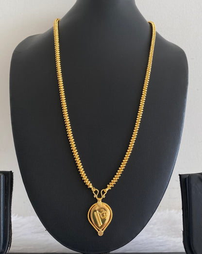 Gold tone 24 inches chain with om pendant dj-54384