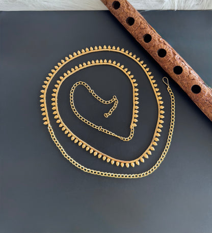 Antique gold tone hip/waist chain dj-51381