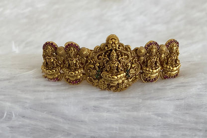 Antique gold tone kemp-green lakshmi  hair clip dj-53639
