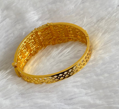 Antique gold tone lakshmi screw type kada/bracelet dj-54442