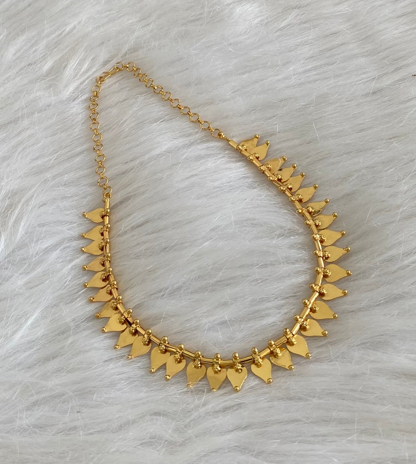 Gold tone kerala style thali kootam necklace dj-54520