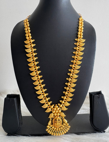 Matte gold tone kerala style mango lakshmi short haar dj-48524