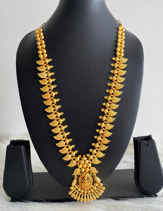 Matte gold tone kerala style mango lakshmi short haar dj-48524