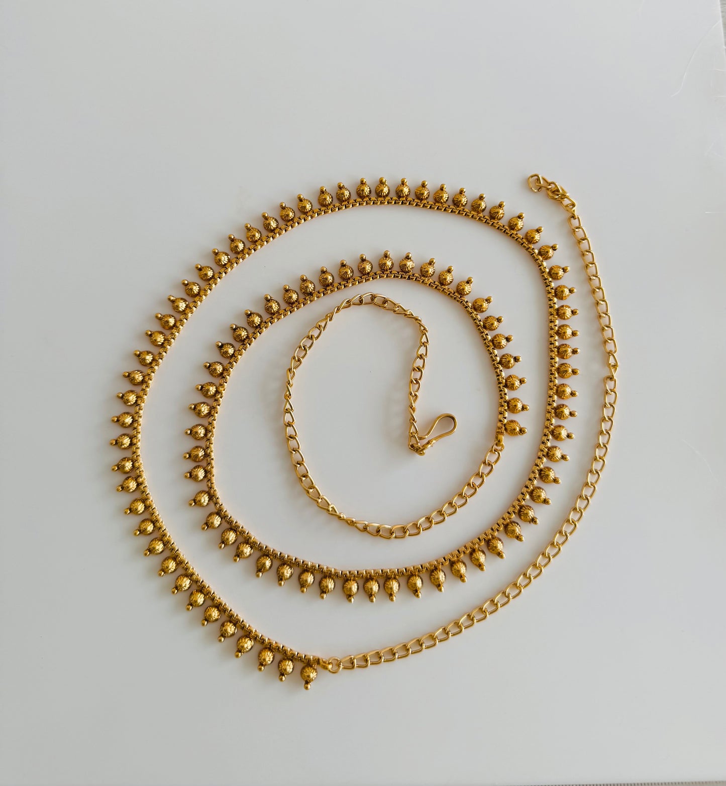 Antique gold tone hip/waist chain dj-51380