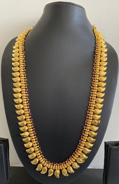 Gold tone pink stone mango haar dj-53170