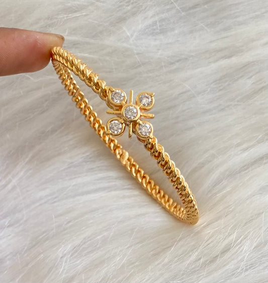 Gold tone AD white stone kada/bangle(2.10) Dj-53878
