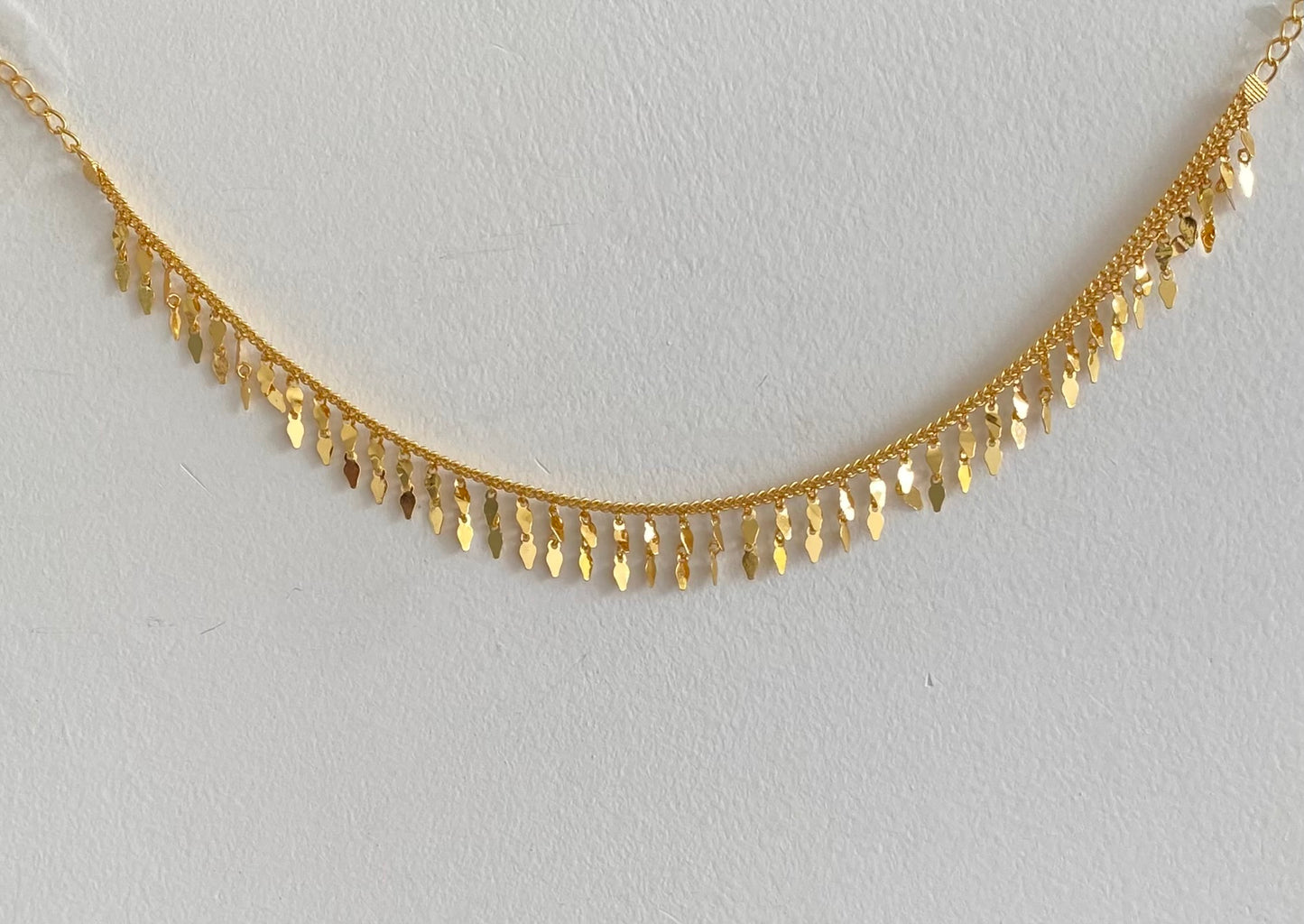 Gold tone kerala style elakka choker necklace dj-54611