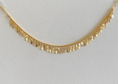 Gold tone kerala style elakka choker necklace dj-54611