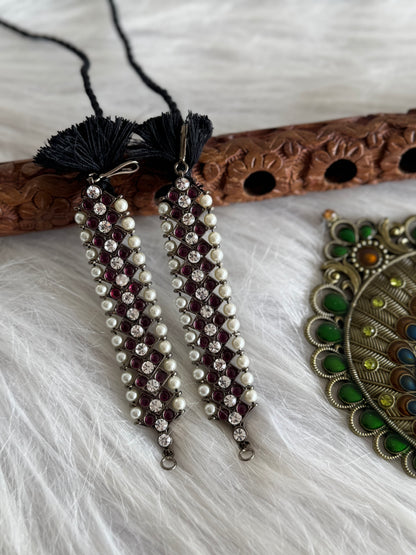 Black finish precious kemp-white pearl ear side chain dj-50881