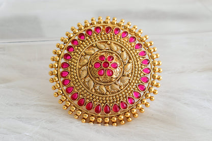 Antique gold tone kemp round hair jewel(rakodi)dj-53616