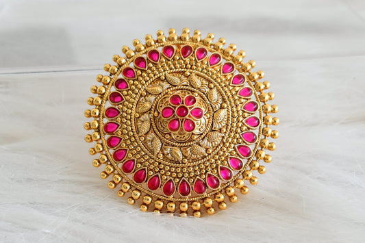 Antique gold tone kemp round hair jewel(rakodi)dj-53616