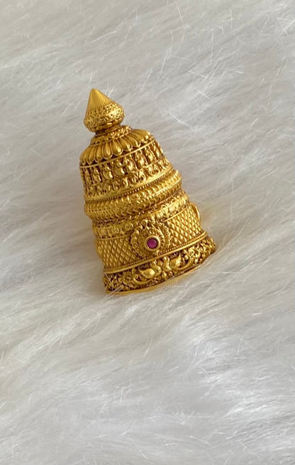 Antique gold tone nakshi crown/kreedam dj-54468