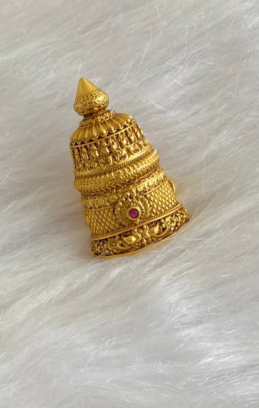 Antique gold tone nakshi crown/kreedam dj-54468