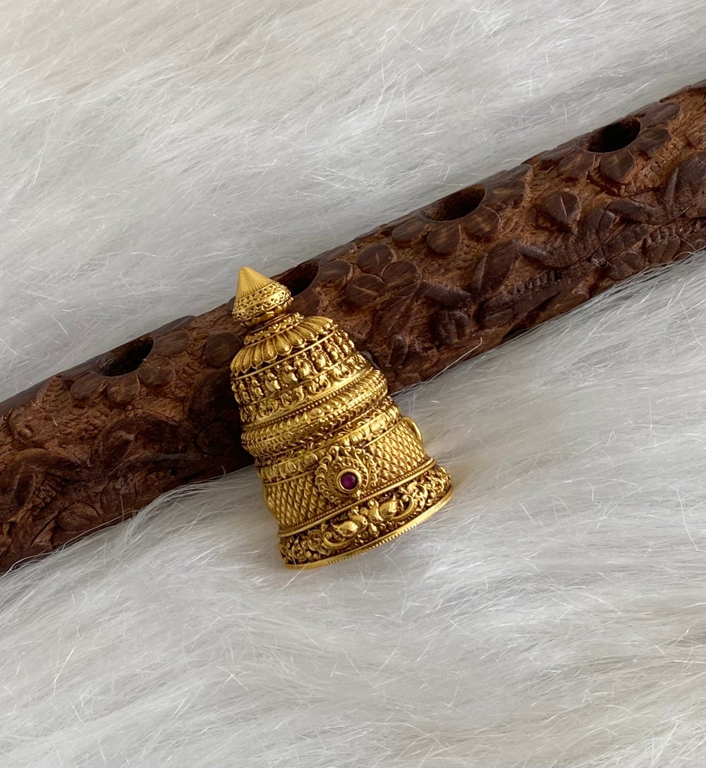 Antique gold tone nakshi crown/kreedam dj-54467