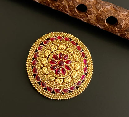 Antique gold tone kemp round hair jewel(rakodi)dj-53618