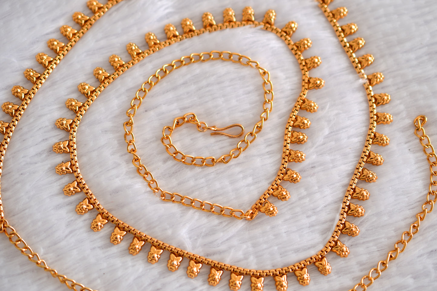 Antique gold tone hip/waist chain dj-52675