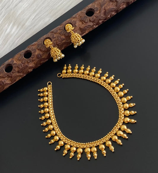 Gold tone necklace set dj-54083