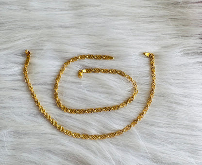 Matte Gold tone 10.5 inches anklets dj-51308
