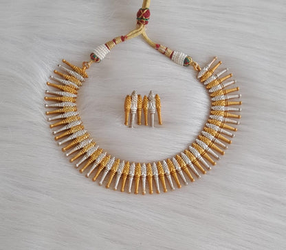 Two Tone Kerala style Necklace Set-15337