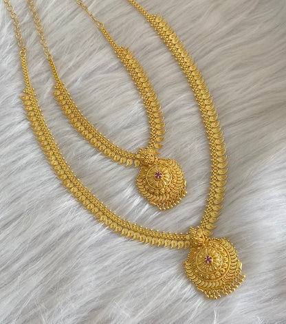 Gold tone ruby stone mango combo set dj-54280