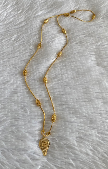 Gold tone 24 inches chain with om pendant dj-54386