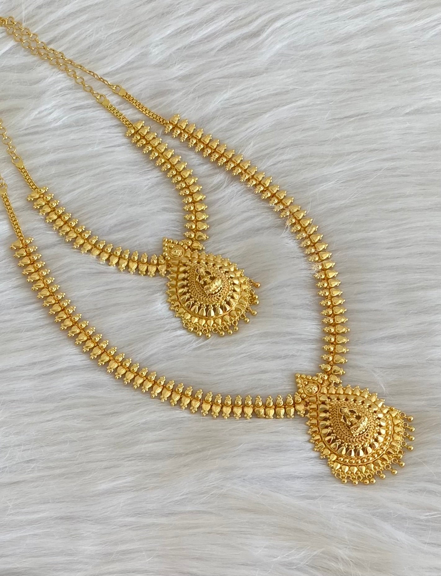 Gold tone lakshmi combo set dj-54283