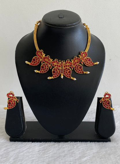 Antique gold tone Kemp Peacock Necklace Set DJ18241