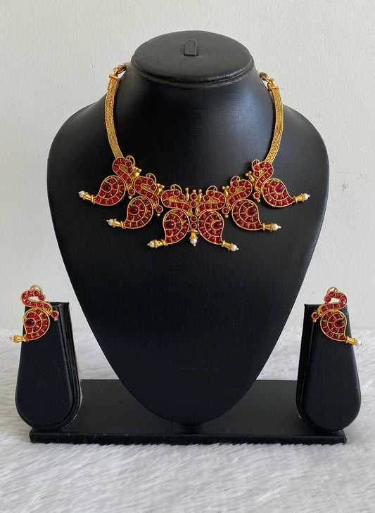 Antique gold tone Kemp Peacock Necklace Set DJ18241