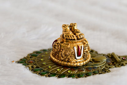 Antique gold tone thirumal padham dj-52327