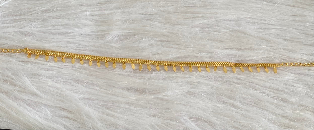Gold tone kerala traditional elakka necklace dj-52765