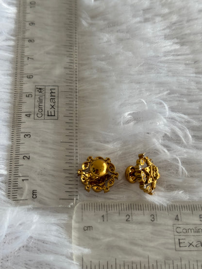 Matte finish white lakshmi star stud/earrings dj-51580